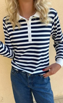 Say INA Copenhagen Polo / Bluse - Pamela - Navy Striped