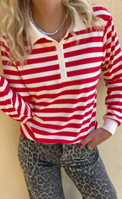 Say INA Copenhagen Polo / Bluse - Pamela - Red Striped