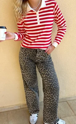 Say INA Copenhagen Polo / Bluse - Pamela - Red Striped