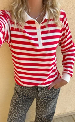 Say INA Copenhagen Polo / Bluse - Pamela - Red Striped