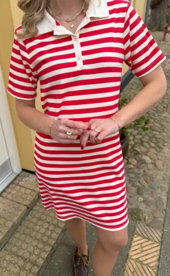 Say INA Copenhagen Polo Kjole - Pamela - Red Striped