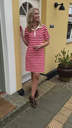 Say INA Copenhagen Polo Kjole - Pamela - Red Striped