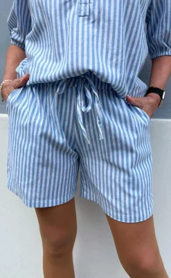 Say INA Copenhagen Shorts - Alba - Blue Striped