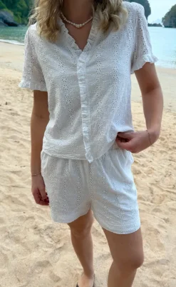 Say INA Copenhagen Shorts - Catja - White Broderie Anglaise