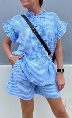 Say INA Copenhagen Shorts - Liv - Blue Striped