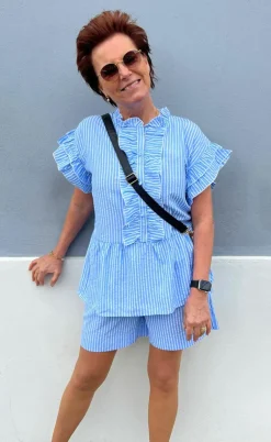 Say INA Copenhagen Shorts - Liv - Blue Striped