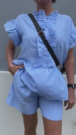 Say INA Copenhagen Shorts - Liv - Blue Striped