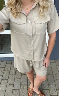 Say INA Copenhagen Skjorte - Amalie SL - Sand