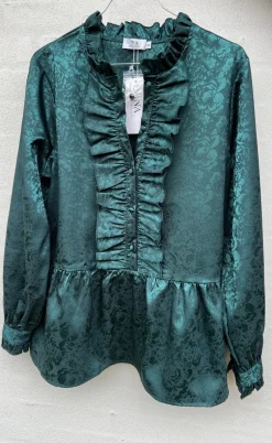 Say INA Copenhagen Skjorte - Evie - Dark Green Flower