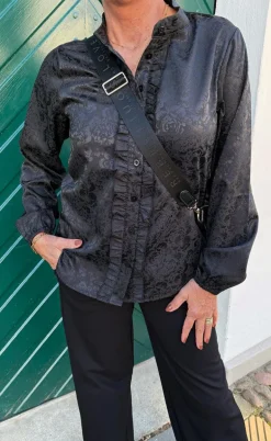 Say INA Copenhagen Skjorte - Florina - Black Flower