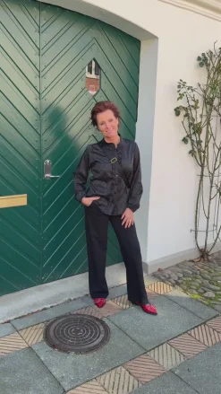 Say INA Copenhagen Skjorte - Florina - Black Flower