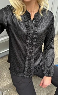 Say INA Copenhagen Skjorte - Florina - Black Leopard
