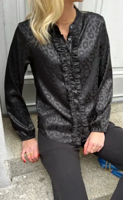 Say INA Copenhagen Skjorte - Florina - Black Leopard