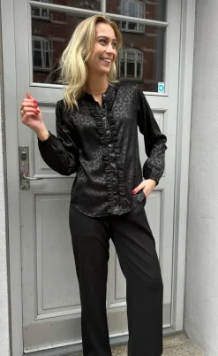 Say INA Copenhagen Skjorte - Florina - Black Leopard