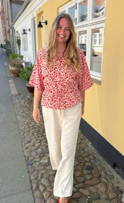 Say INA Copenhagen Skjorte - Liana - Pink / Red Flowers