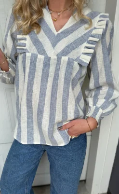 Say INA Copenhagen Skjorte - Sasha - Blue Striped