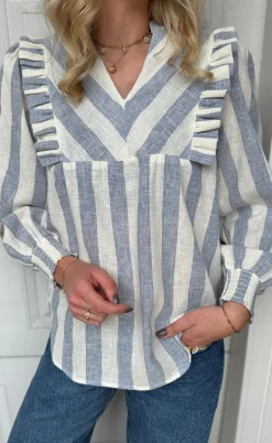 Say INA Copenhagen Skjorte - Sasha - Blue Striped