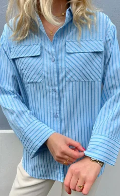 Say INA Copenhagen Skjorte - Simili - Blue Striped