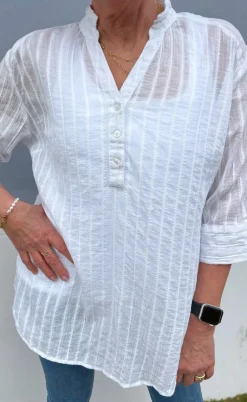 Say INA Copenhagen Skjorte - Simona - White Lurex