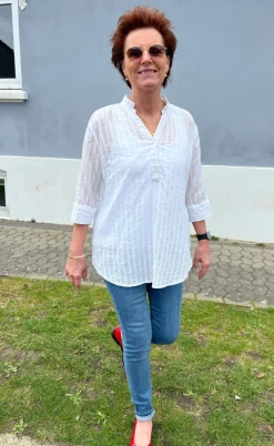 Say INA Copenhagen Skjorte - Simona - White Lurex