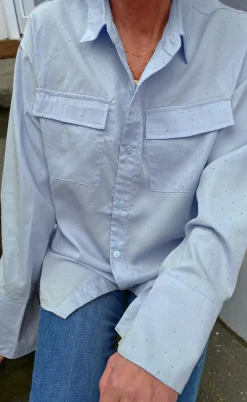 Say INA Copenhagen Skjorte - Susanne Rhinestone - Blue