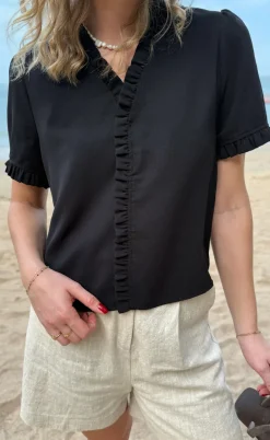 Say INA Copenhagen Top - Catja - Black