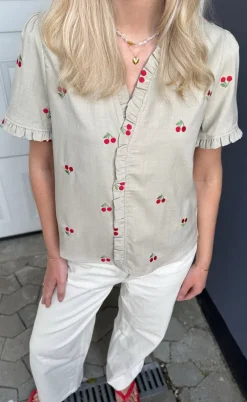 Say INA Copenhagen Top - Catja - Sand W. Cherries