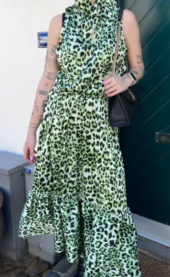 Say INA Copenhagen Top - Ellen - Green Leo (vendbar)