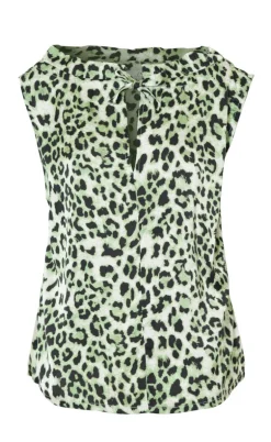 Say INA Copenhagen Top - Ellen - Green Leo (vendbar)