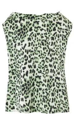 Say INA Copenhagen Top - Ellen - Green Leo (vendbar)