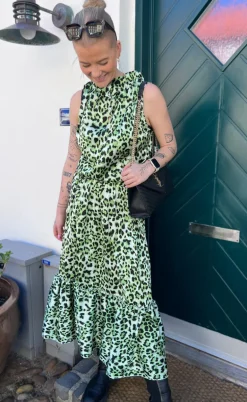 Say INA Copenhagen Top - Ellen - Green Leo (vendbar)