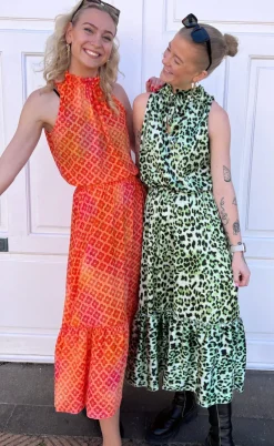 Say INA Copenhagen Top - Ellen - Green Leo (vendbar)