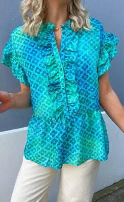 Say INA Copenhagen Top - Freya - Aqua