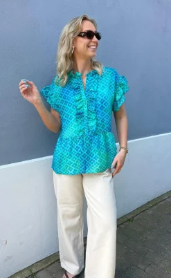 Say INA Copenhagen Top - Freya - Aqua