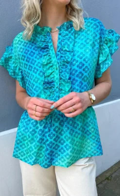 Say INA Copenhagen Top - Freya - Aqua