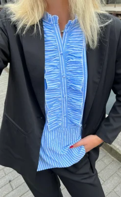 Say INA Copenhagen Top - Freya - Blue Striped