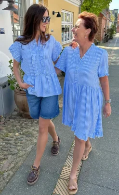 Say INA Copenhagen Top - Freya - Blue Striped