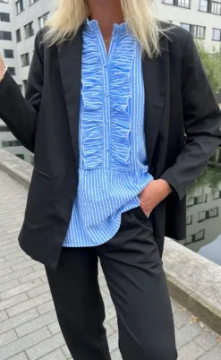 Say INA Copenhagen Top - Freya - Blue Striped