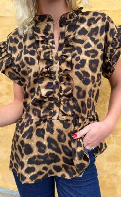 Say INA Copenhagen Top - Freya - Leopard