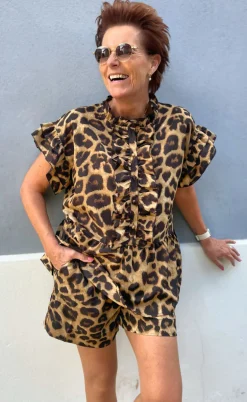 Say INA Copenhagen Top - Freya - Leopard