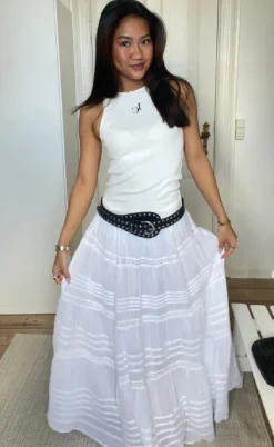 Say INA Copenhagen Top - Lea Logo - Off White