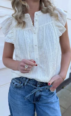 Say INA Copenhagen Top - Tania - Cream