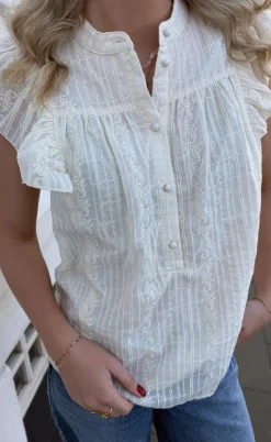 Say INA Copenhagen Top - Tania - Cream