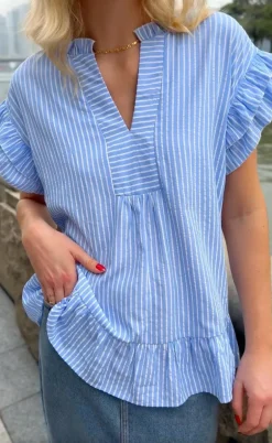 Say INA Copenhagen Top - Winnie - Blue Striped