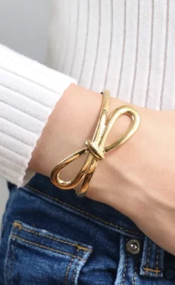 Smykkeli Copenhagen Armbånd - Chunky Bow - Gold Colour