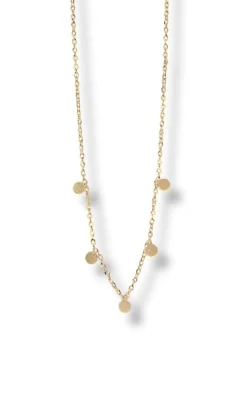 Smykkeli Copenhagen Halskæde - Helsinki - Gold Colour Dots