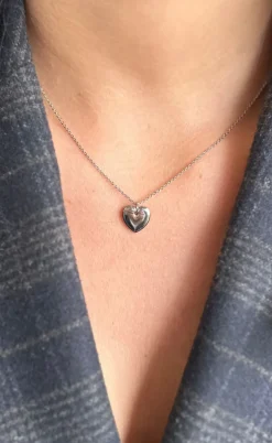 Smykkeli Copenhagen Halskæde - Houston Heart - Silver Colour