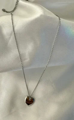 Smykkeli Copenhagen Halskæde - Houston Heart - Silver Colour