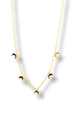 Smykkeli Copenhagen Halskæde - Oslo Moon - Gold Colour