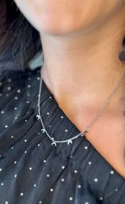 Smykkeli Copenhagen Halskæde - Oslo Moon - Silver Colour